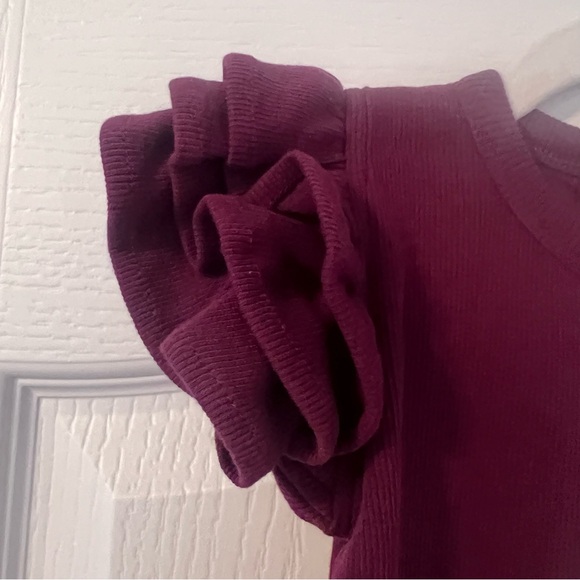 NWT Kate Quinn deep violet triple ruffle bodysuit size 18-24 months - Picture 4 of 11